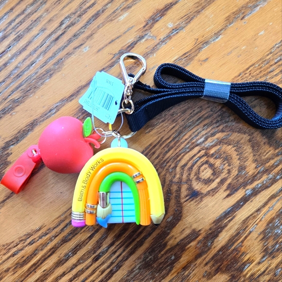 🛍BOGO 50% OFF✏️🍎🤲NWT‼️BBW Teacher Vibes Lanyard / ID Holder with Sanitizers - Picture 3 of 16